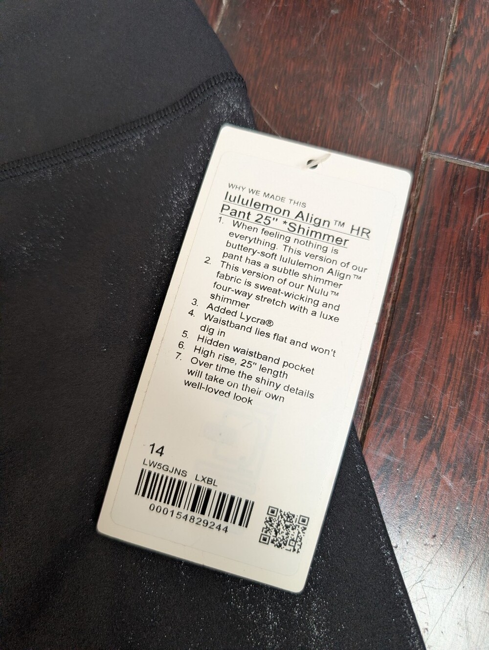 lululemon Align™ High-Rise Pant 25" - Shimmer Black - Picture 7 of 10